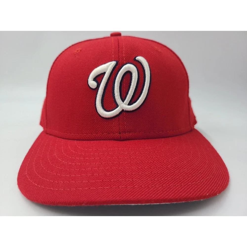 Vintage Washington Nationals‎ New Era 59Fifty Fitted 6 3/4 Hat Cap Wool MLB Red
